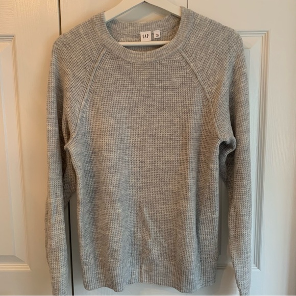 Gap Grey Waffle Knit Sweater Size XS - Picture 1 of 5